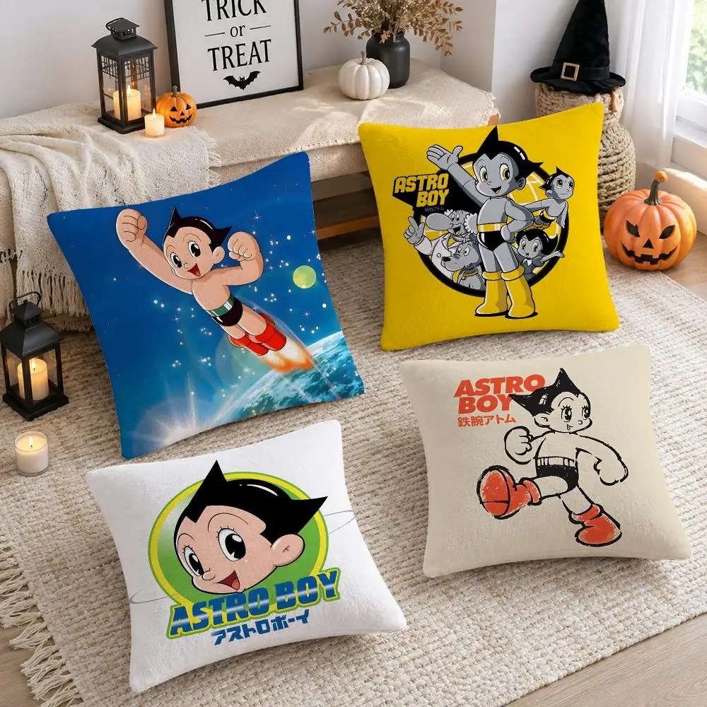 Anime A-Astro Boy Cushion Cover Soft Plush Cushion Case Throw Pillowcase Cozy Home Sofa Bed Living Room Decor