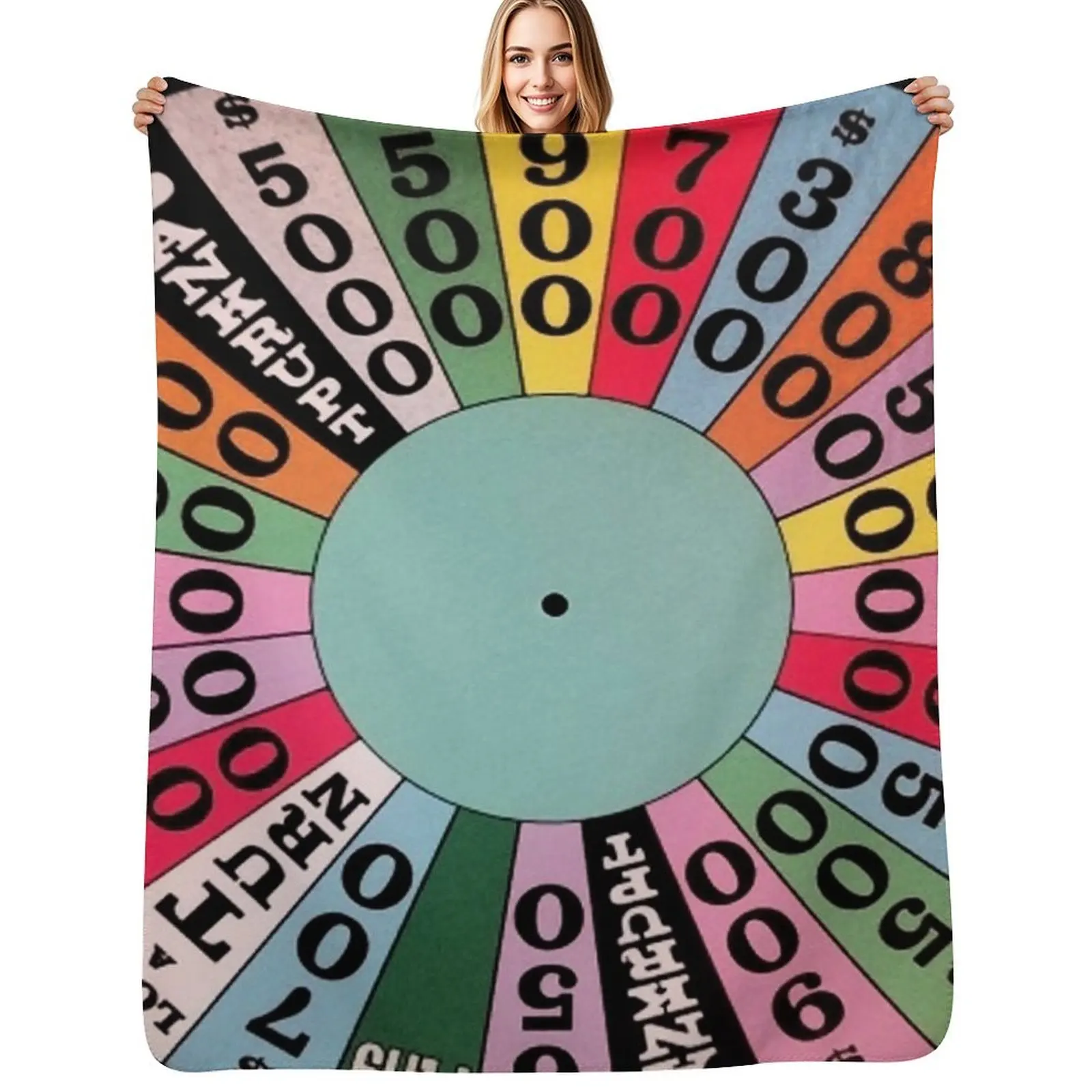 Wheel of Fortune carnival wheel (game show) Throw Blanket Cozy Sofa Blanket for TV Watching Napping