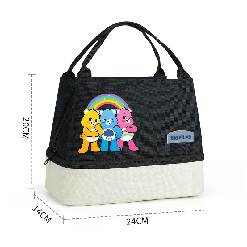 Care Bears Lunchbox Kawaii Anime Figur Druck Tragbare Lunchtasche Wasserdicht Große Kapazität Lebensmittel Isolierung Taschen Picknick Tasche Geschenk