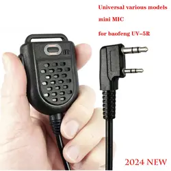 Mini HYT Walkie Talkie PTT LED Shoulder Speaker Mic Microphone for KENWOOD TK-3107 BAOFENG BF-888s UV-5R GT-3TP Two Way Radio