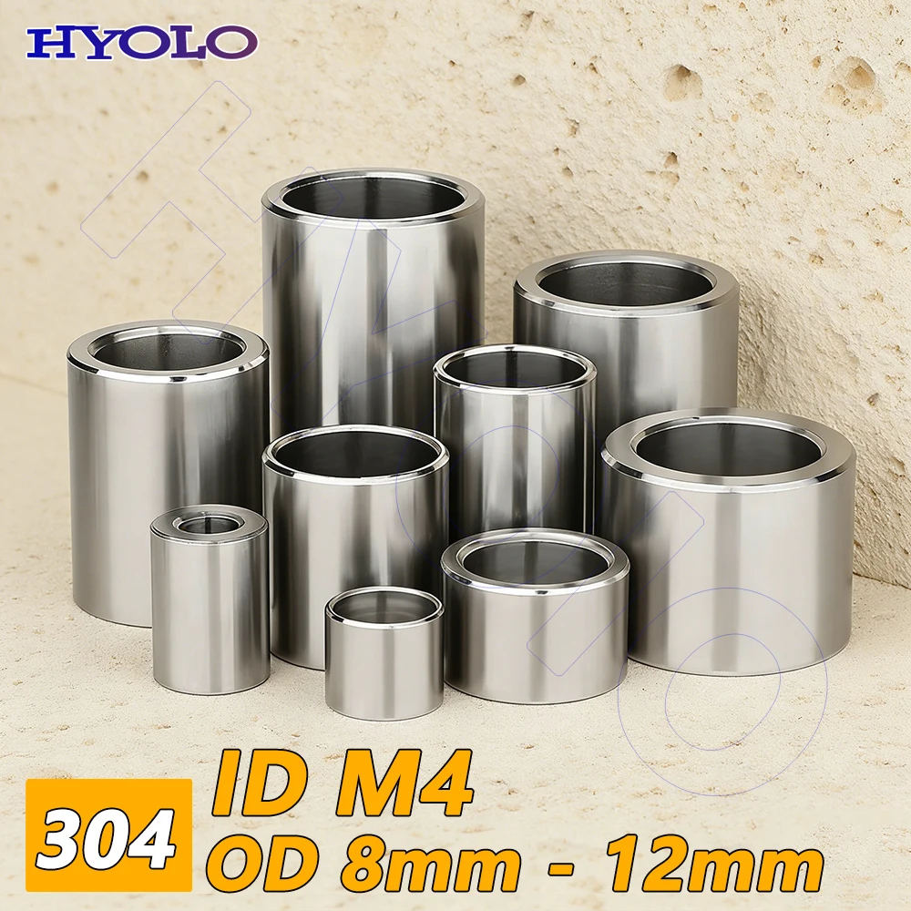 

ID M4 Unthreaded Standoff Spacer 304 Stainless Steel Bushing OD 8mm - 12mm Washer Round Hollow Gasket Sleeve