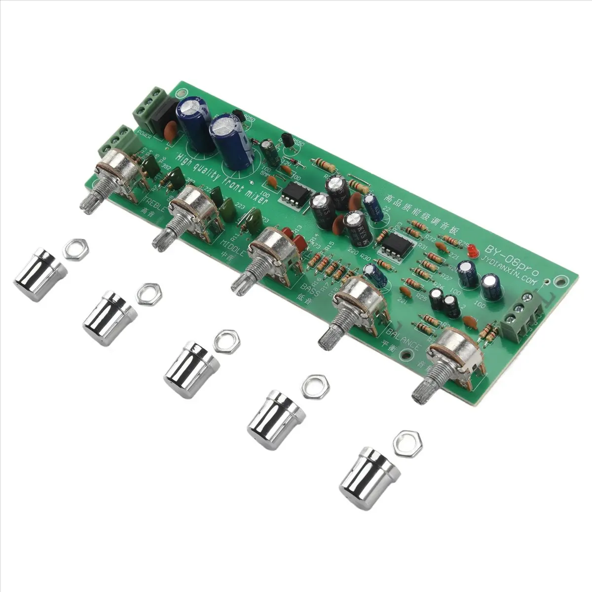 HIFI AN4558 Audio Preamplifier Tone Control Board Midrange Treble Balance Adjustable Finished Board 2.0