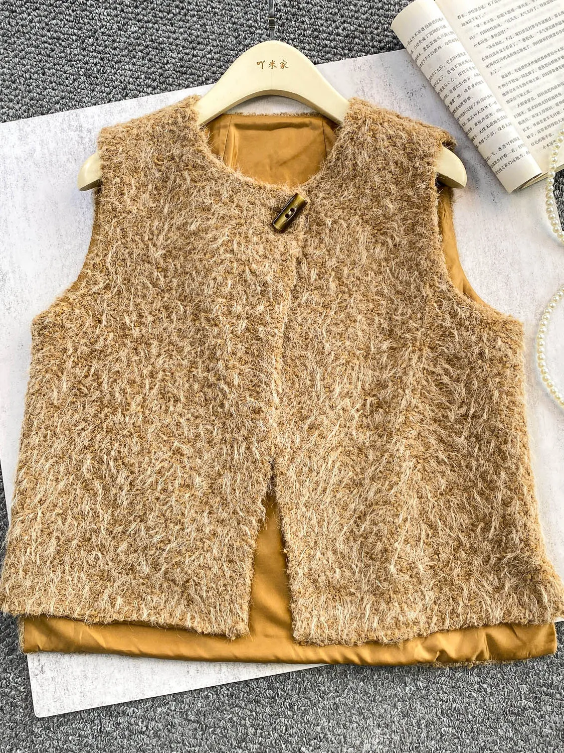 

Мягкий жилет Plu Heavy Work Svel круглый Ne, женский зимний модный жилет, маленький размер, элегантный топ для поездок на работу, деталь на пуговицах