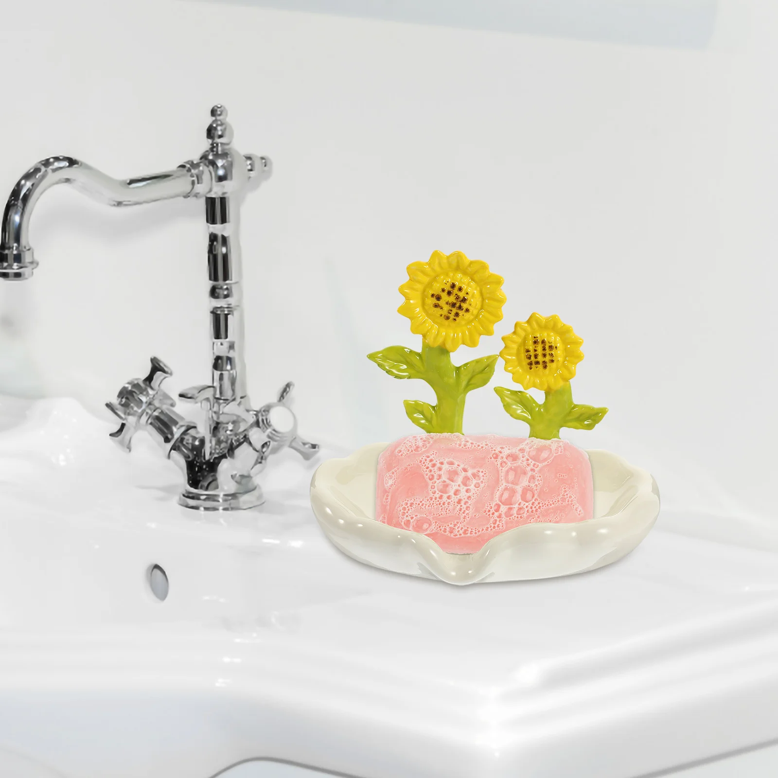 

Цветочный декор, держатель для мыла, керамическая тарелка, специальный поднос, посуда для ванной комнаты, декоративный контейнер, милый