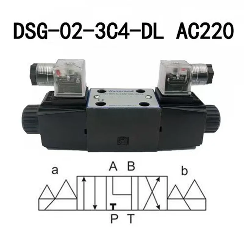 Katup Hidrolik DSG-02-3C2 3C3 3C4 3C6 2B2 2B3B Katup Solenoid Tekanan Oli Dua Arah