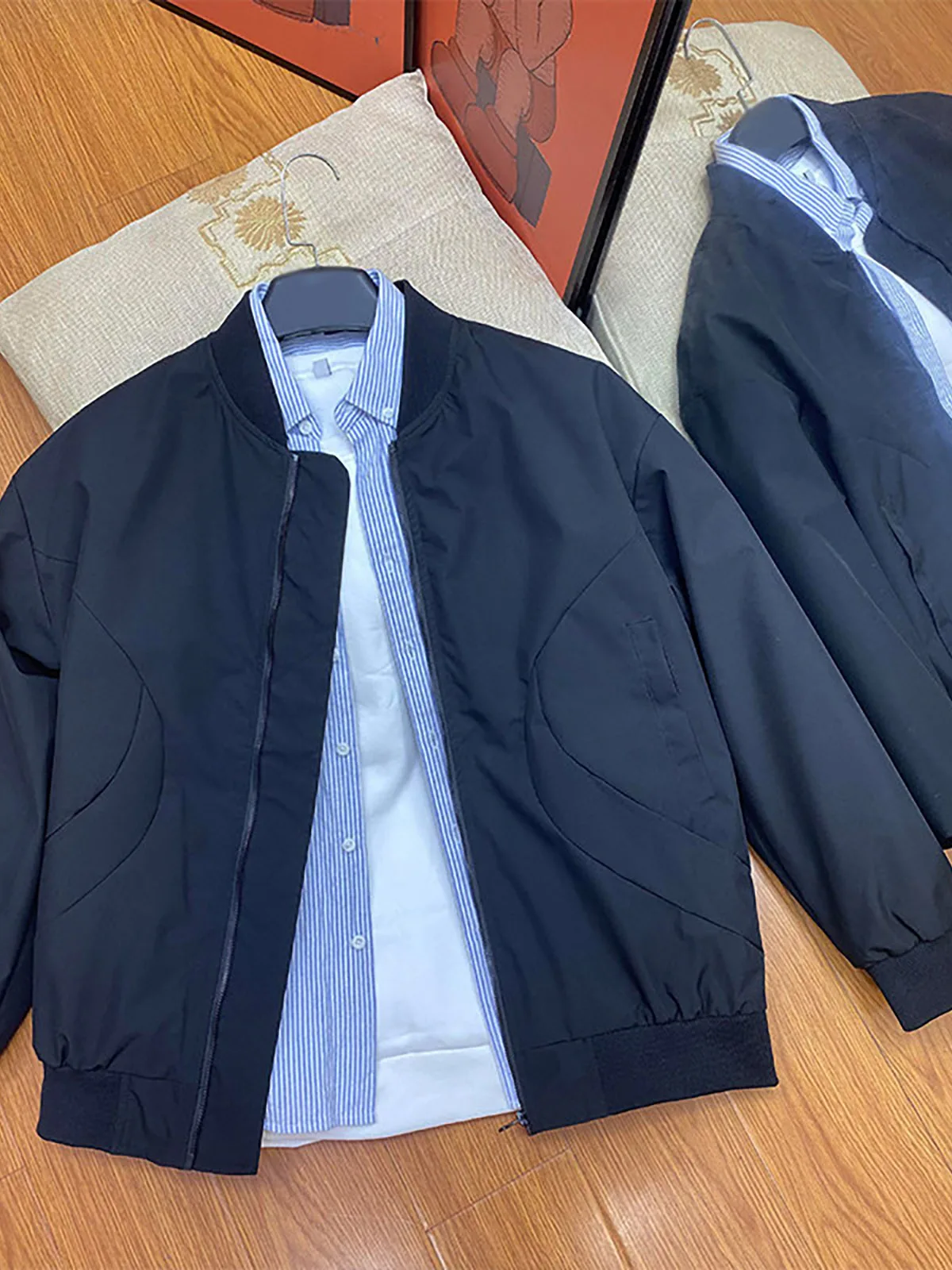 American Style Pilot Jacket Men's Outerwear Autumn Cleanfit Baseball Uniform Outdoor Soft  Sporty Style Long Sleeve Zipper