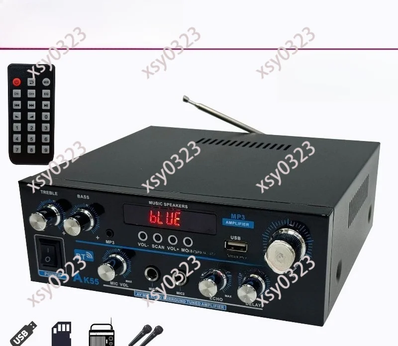 Dual Channel Digital Amplifier Bluetooth U Disk Radio Audio Power Amplifier