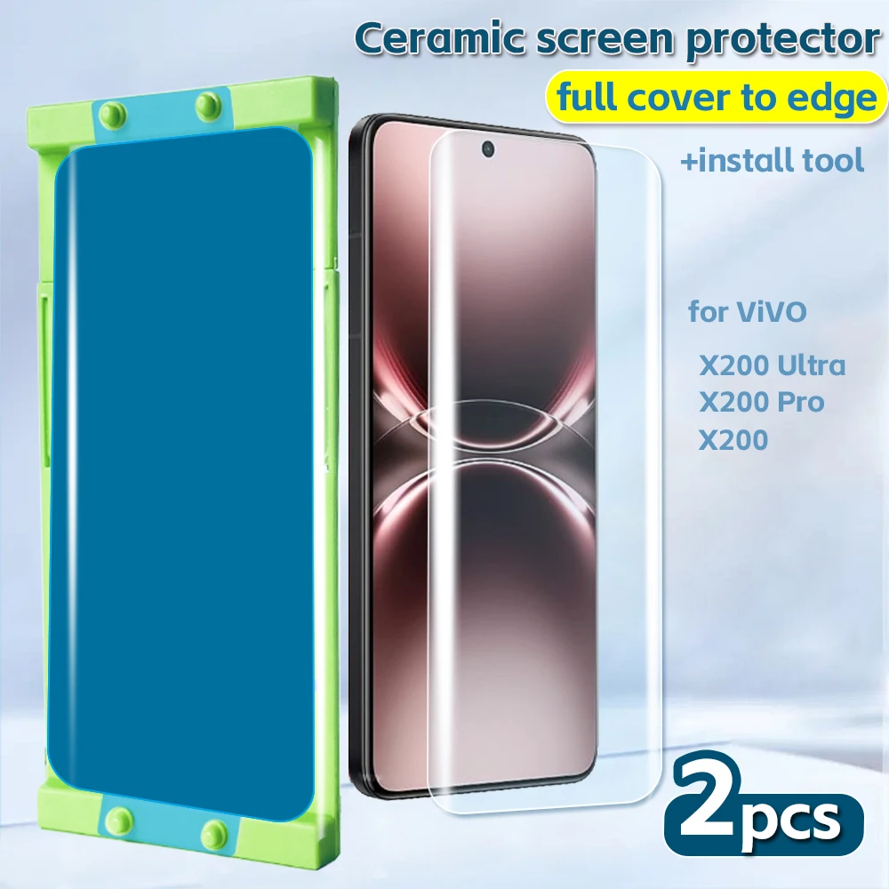 

2Pcs For Vivo X200 Ultra Screen Protector X200 Pro Full Cover Ceramic Film Vivo X200 Ultra Protective Film
