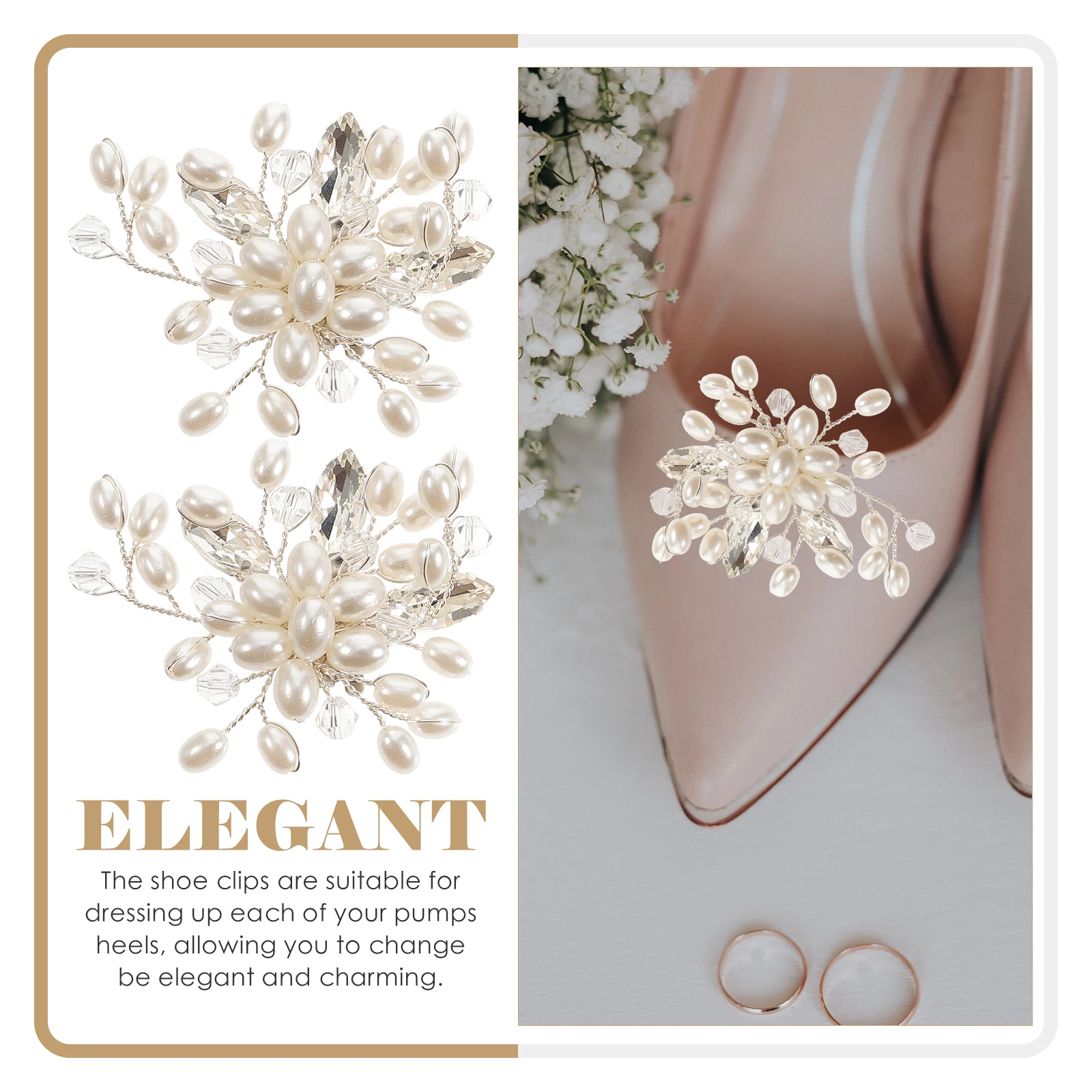 

2 Pcs Bridal Shoes Clips for Party Charms Women Wedding Appointment Boots Metal Buckle Group Shoelace Pumps Decorations