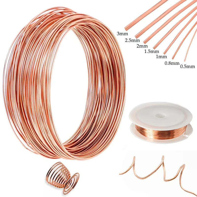 

1/5/10M copper conductive copper wire fine copper wire diameter 0.1-5mm conductive copper wire has good conductivity