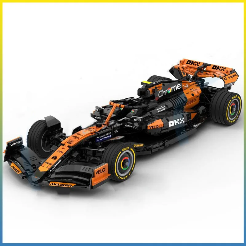 

With Stickers.Building Blocks F1 MCL38 1:8 Scale MOC-182874 Racing Stitching Model 3240PCS Kids DIY Birthday Gift Christmas Toys