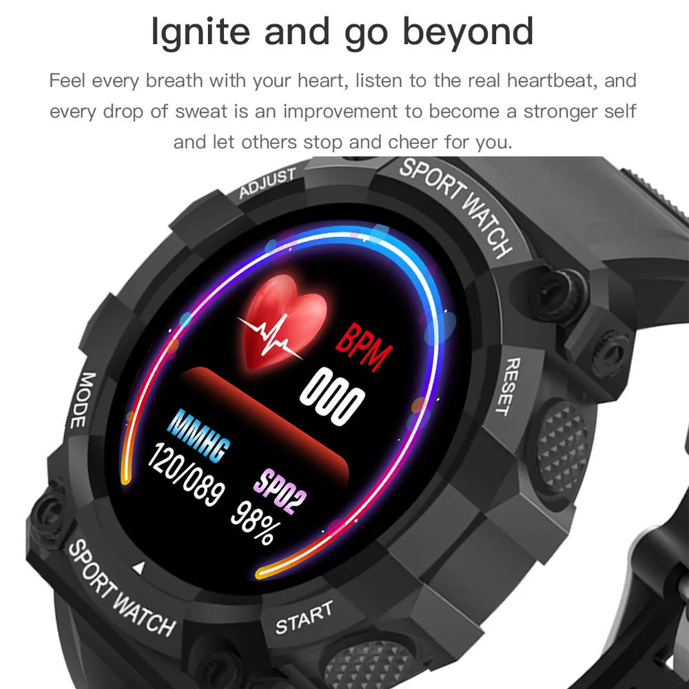 New Sports Smart Watch Men Women FD-68 Multi-Dial Function Smartwatch Heart Rate Monitoring for Android Ios Wristband