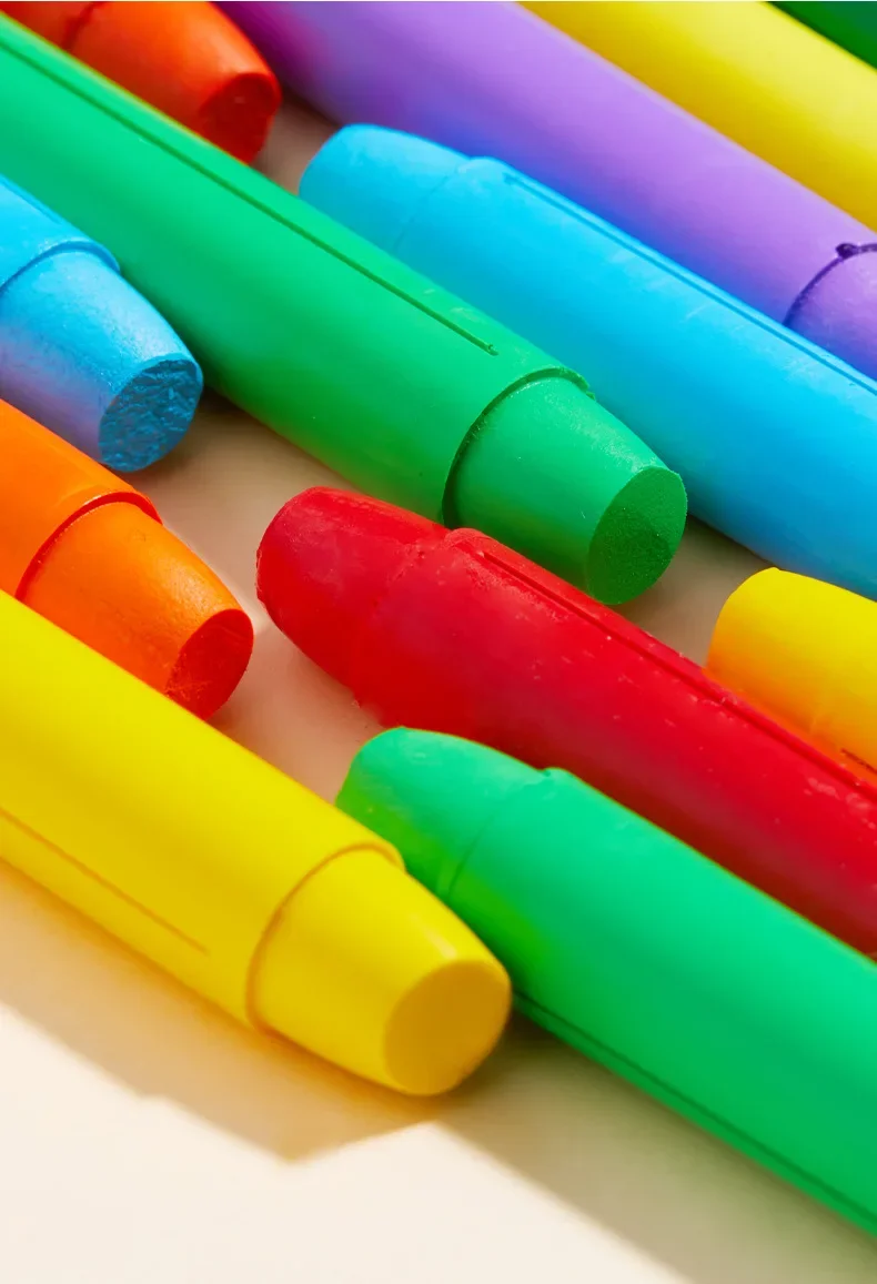 

2024 Crayons New Kids Art Set Quick-drying Non-dirty Hands Silky Crayon Kindergarten Painting Colorful Bucket Set Washable Paint