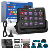 MICTUNING P1s Wireless 12-Group Switch Panel with Remote Control up to 328FT, Multi-Function Relay System Box for Off-Road Truck