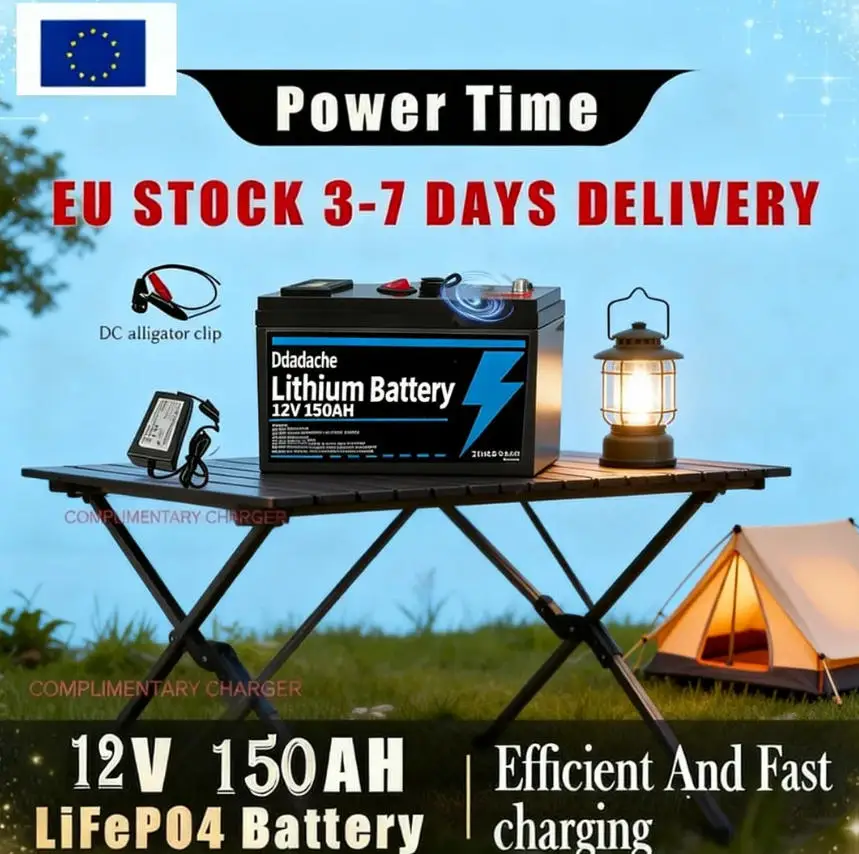 Batteria al Litio LiFeP04 12V 150Ah per Ricarica Solare, Ecoscandaglio, Applicazioni Marine, Campeggio e Off-Grid con Porta USB