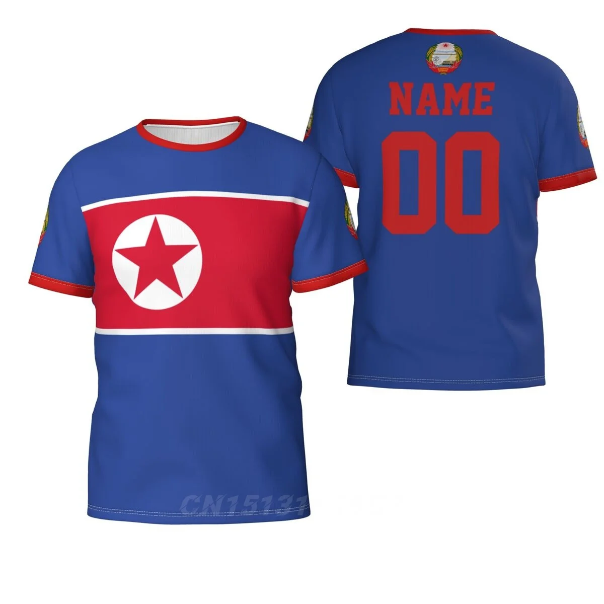 Custom Name Number North Korea Country Flag 3D T-shirts Clothes T shirt Men Women Tees Tops For Soccer Football Fans Gift