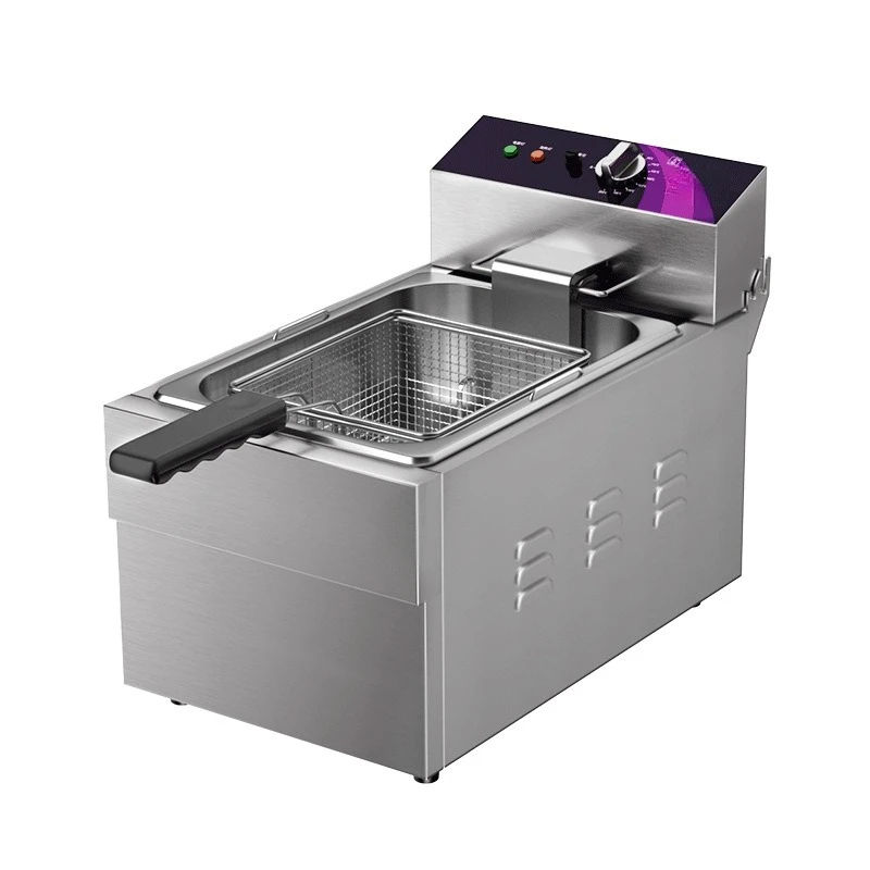 Commercial fryer Large capacity French fries Single cylinder electric fryer Fried fries Frying machine 22 liters