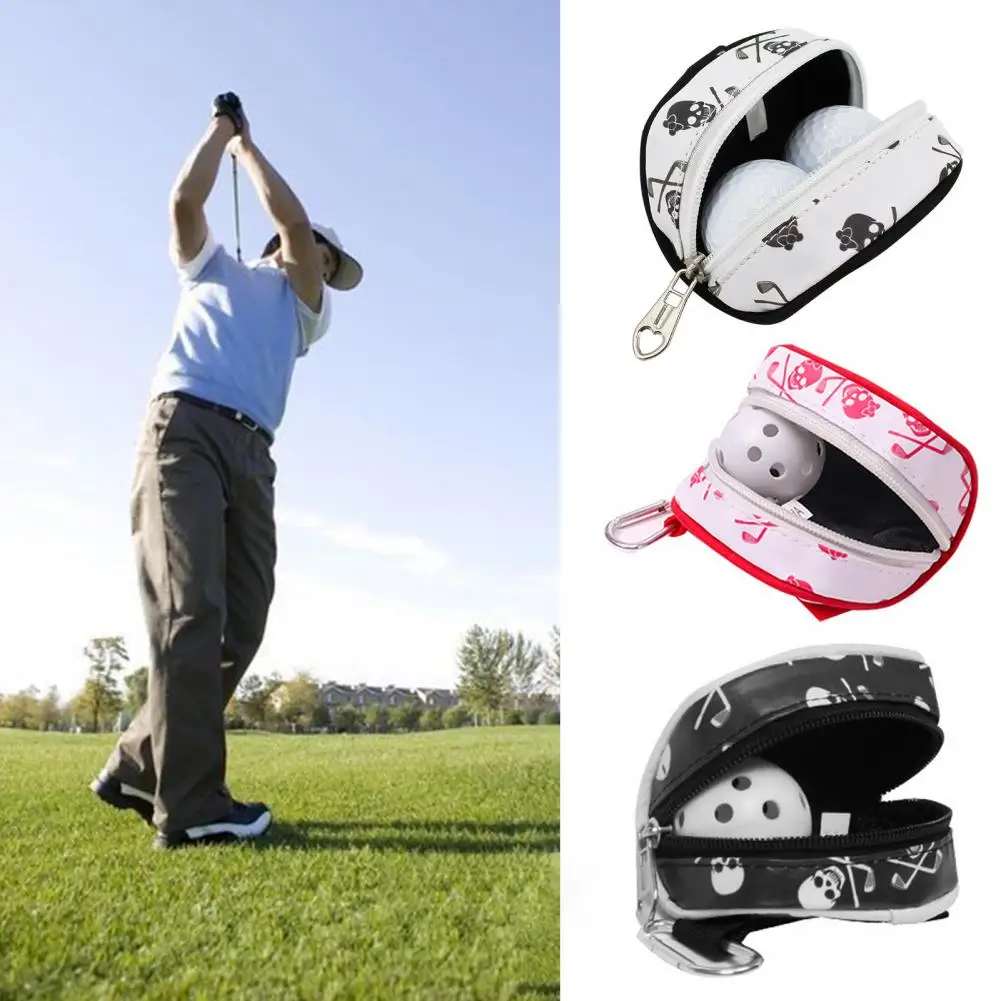 Golf Ball Bag with Carabiner Waterproof Golf Ball Pocket Golf Waist Hanging Bag Golf Ball Pouch Golf supplies 골프용품