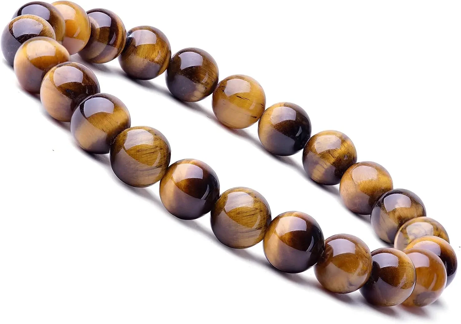 WRCXSTONE Natural 8mm Gorgeous Semi-Precious Gemstones Heali Tiger eye