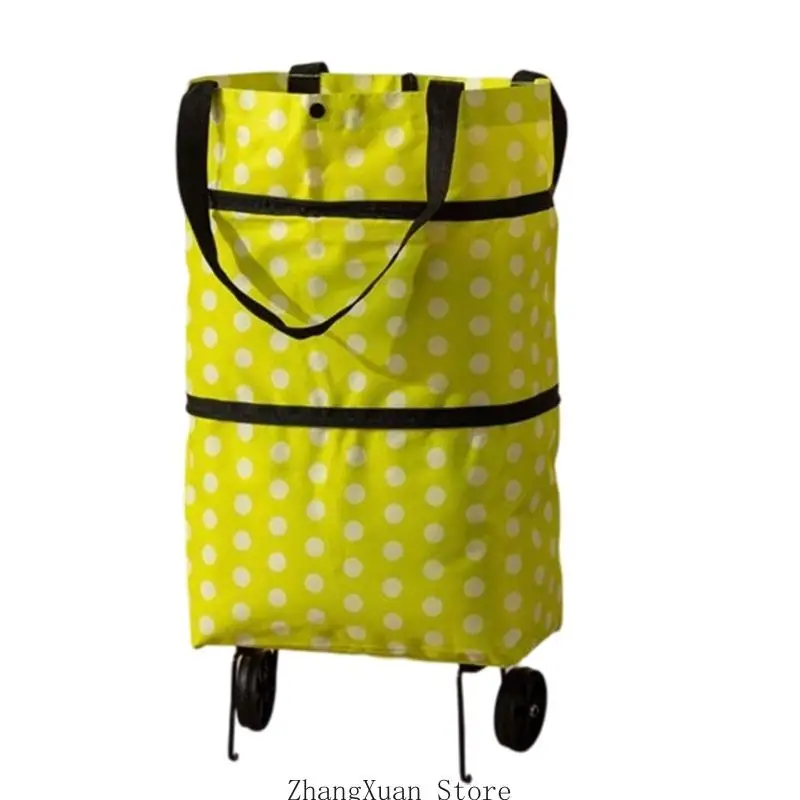 Rolltasche mit großem Fassungsvermögen, faltbare Einkaufswagenträger mit Rollenunterstützung für Marktausflüge und – Detail 5