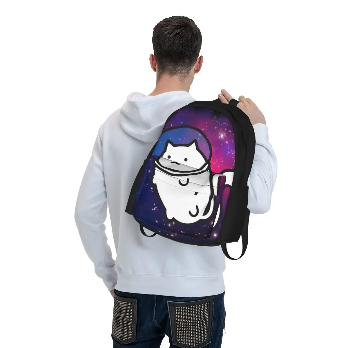 Sacs à dos Fat Cat in Space pour enfants, cartable pour garçons et filles, sacs d'école pour enfants, sac à dos de dessin animé pour enfants, sac à dos de voyage initié