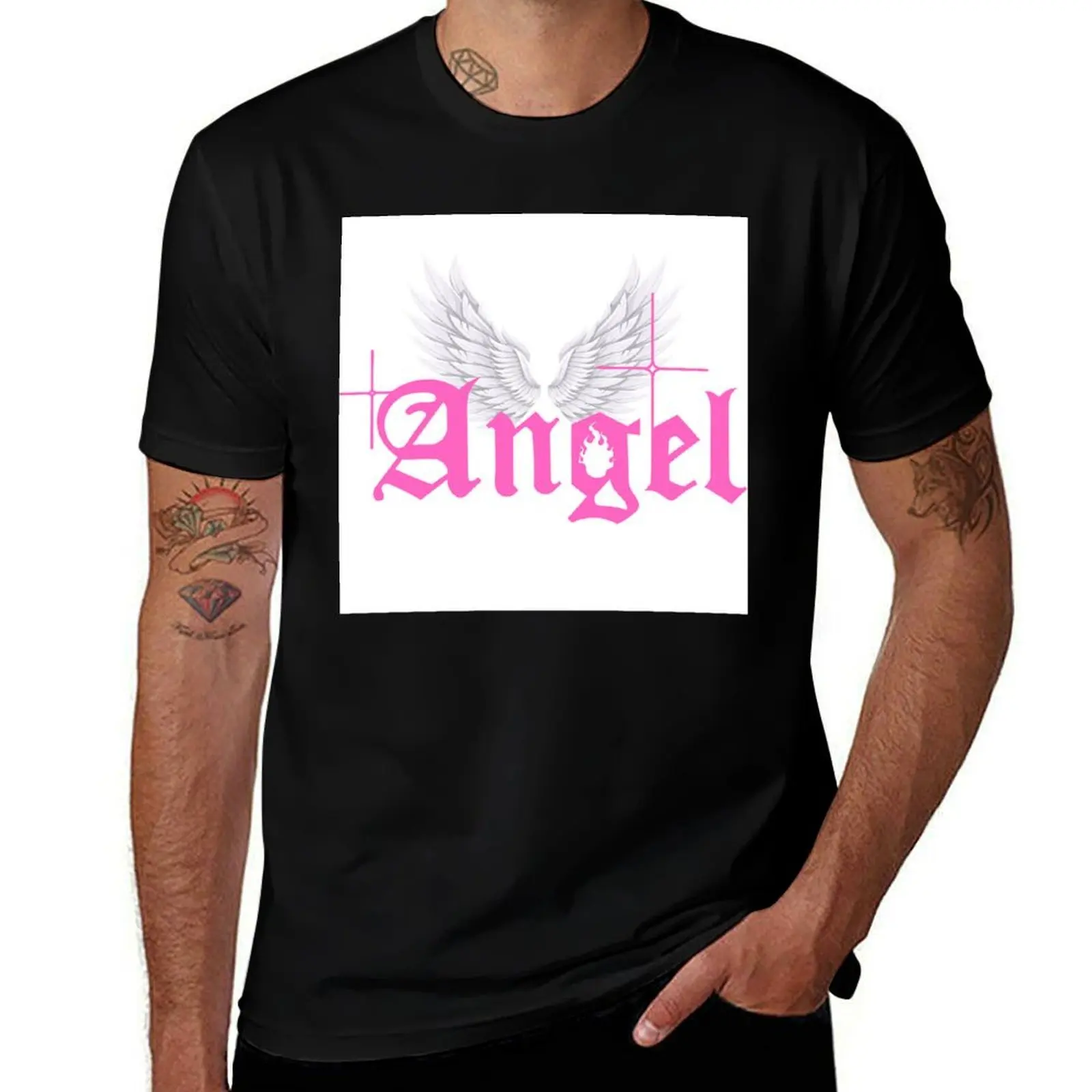 

Angel with Wings T-Shirt graphic t shirts quick drying oversize t-shirts man custom shirt mens t shirts casual stylish