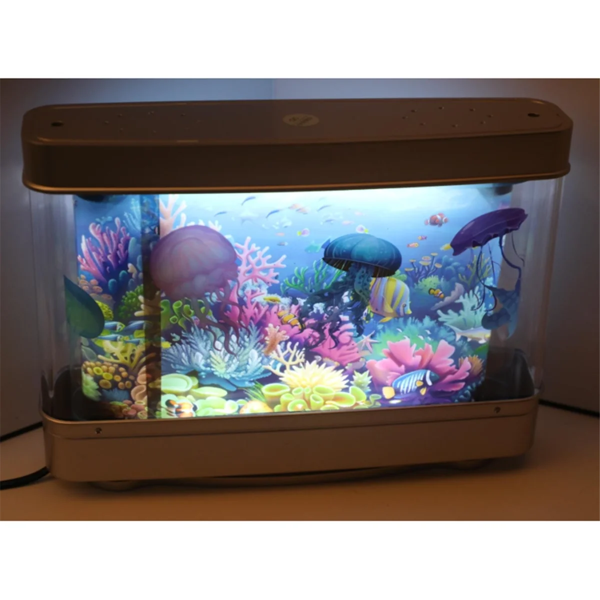 Simulated Fish Tank Lamp Aquarium Tank Decorative Night Light Virtual Ocean Dynamic LED Table Lamp Room Decor UK