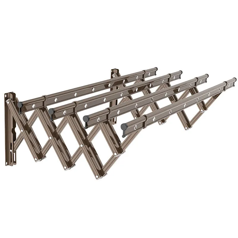 

Push-pull telescopic folding drying rack, cooling rod clothes for household aluminum alloy balcony drying rack