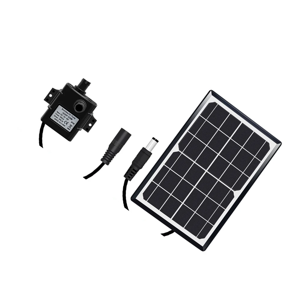 Silent Circulation Solar Fountain Pump 3 Meters Wire 1.6-2.5M Head Height Silent Operation Efficient Solar Powered Pump