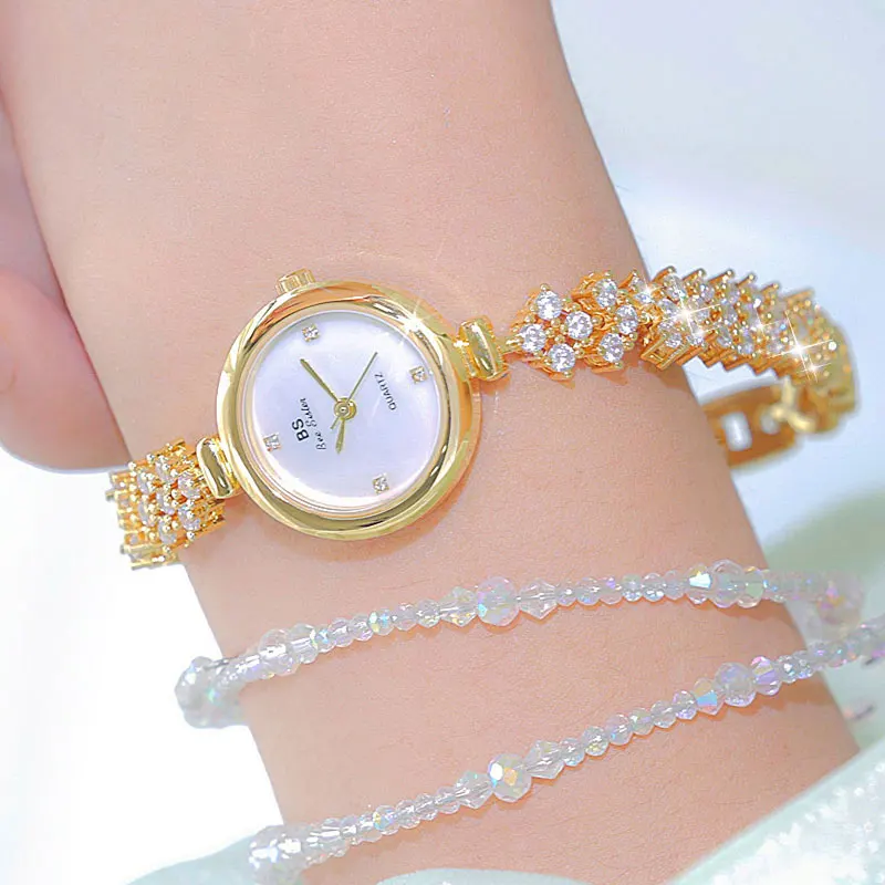 

Unique Bracelet Watch Luxury Diamond Gold Silver Quartz Watch for Women's Fashion Jewelry Waterproof Watch Reggios Feminino