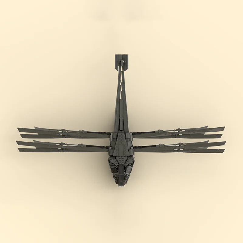 523pcs MOC Dune Ornithopter Sci-Fi 생체 공학 항공기 날개 달린 차량 사막 행성 운송 DIY 모델 빌딩 블록 생일 선물