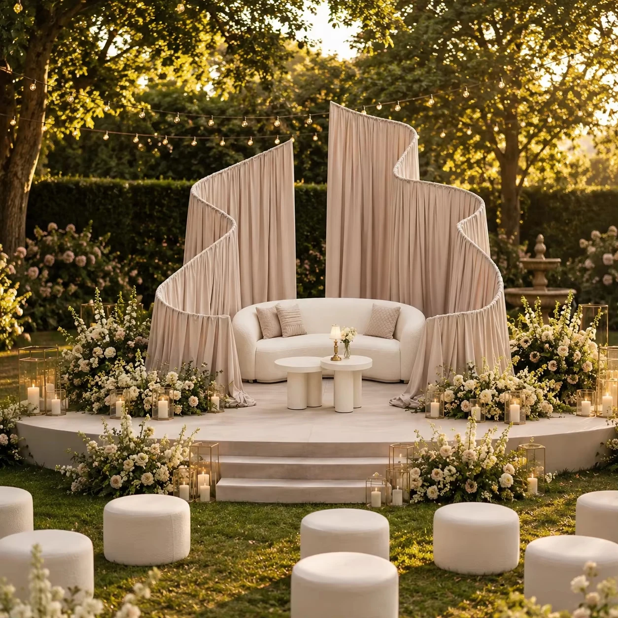 S - Shaped Wavy Metal Wedding Arch Backdrop Frame: Perfect for Outdoor Events! Ideal for Drapery & Backdrop Decor