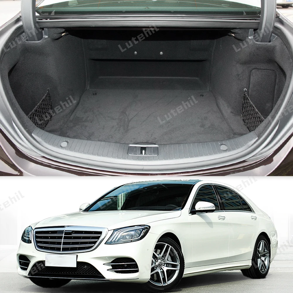 For Mercedes Benz S Class Non-hybrid W222 4-Door 2014-2020 3D Car Trunk Mat Cargo Liner Pad Interior Accessories