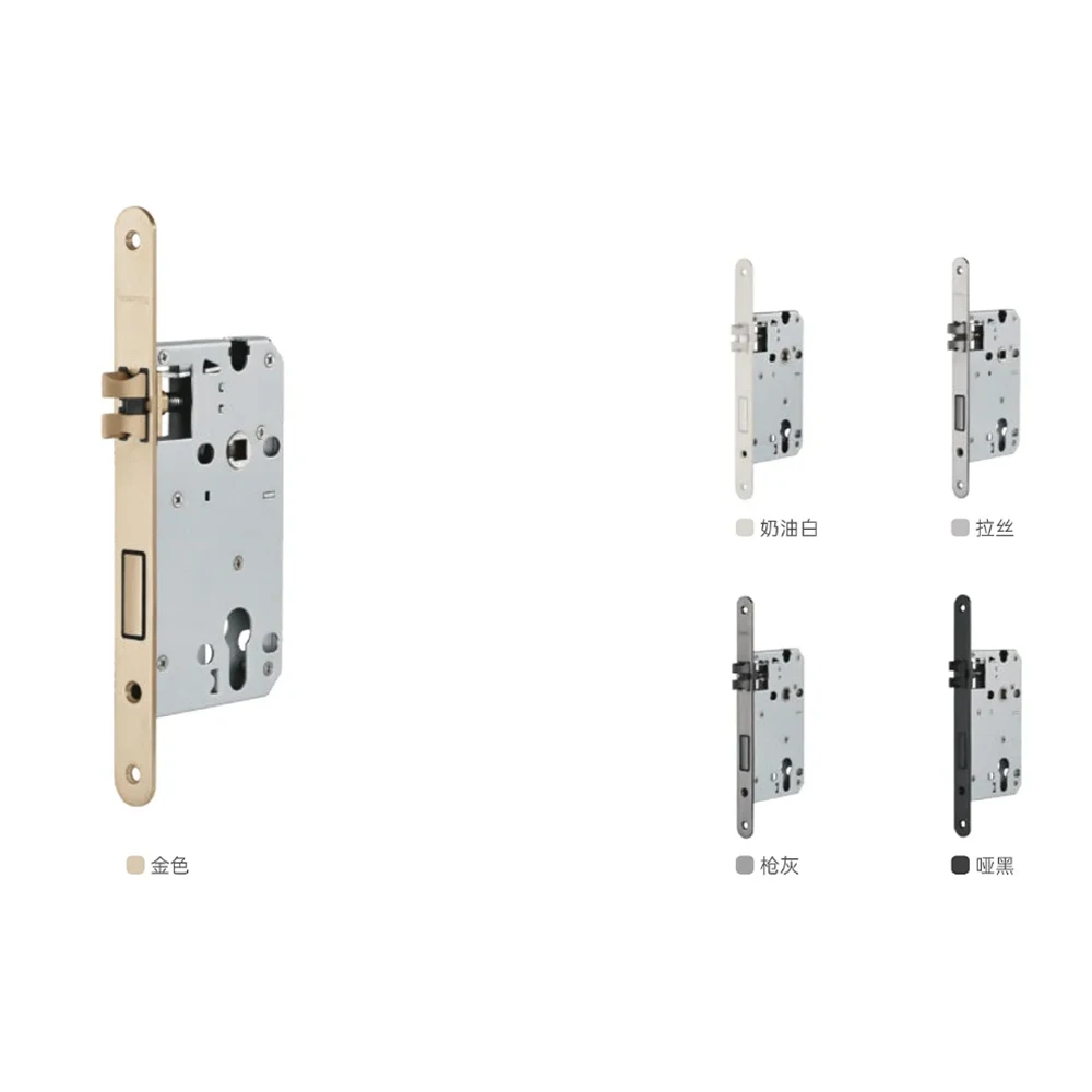 رافعة صامتة عائمة على مقابض الأبواب الوردية باب نار مضاد للصدأ لغرفة النوم والحمام والأجهزة المنزلية مع جسم قفل اسطوانة القفل