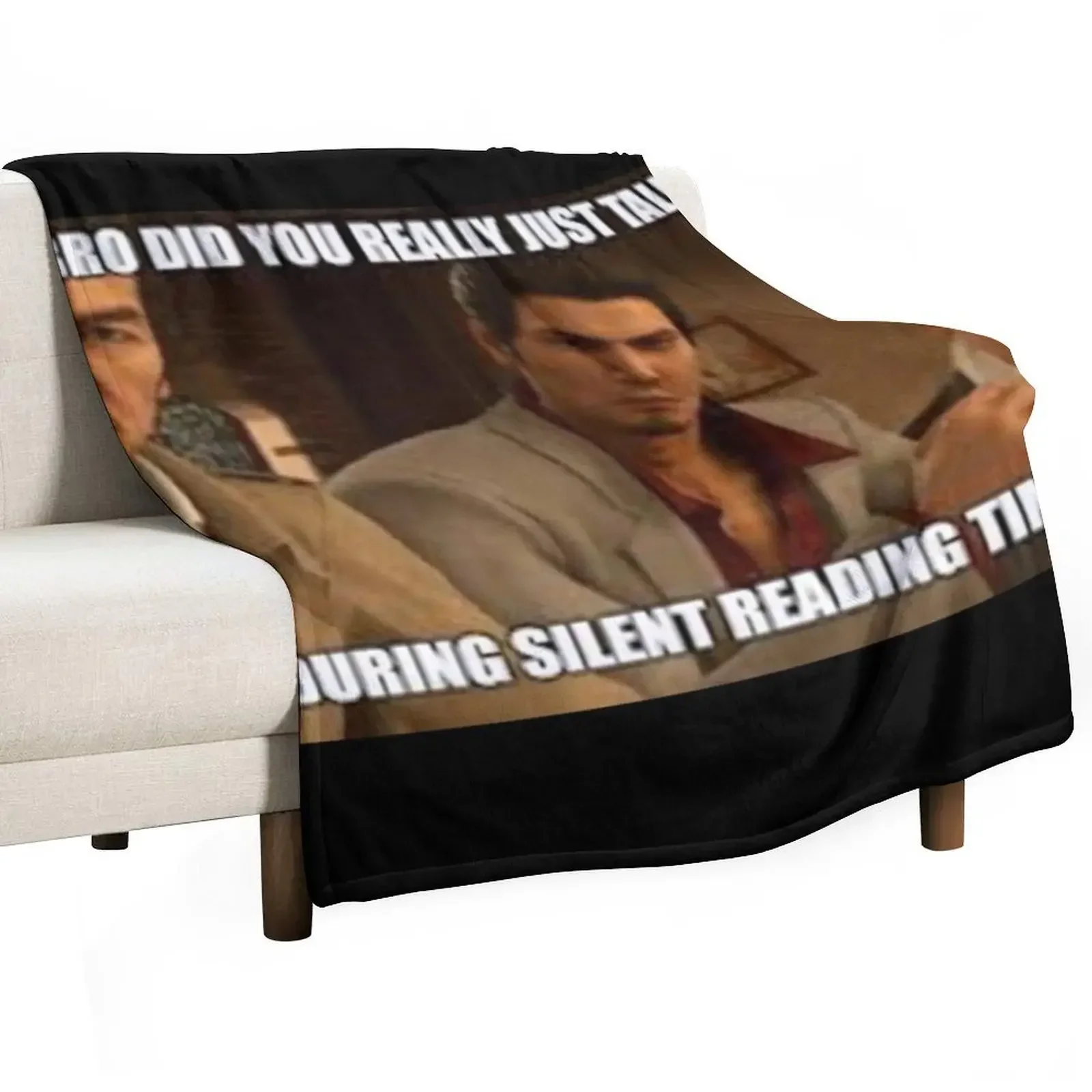 

Yakuza silent reading time Throw Blanket Thermals For Travel Heavy Luxury Thicken Kid'S Blankets