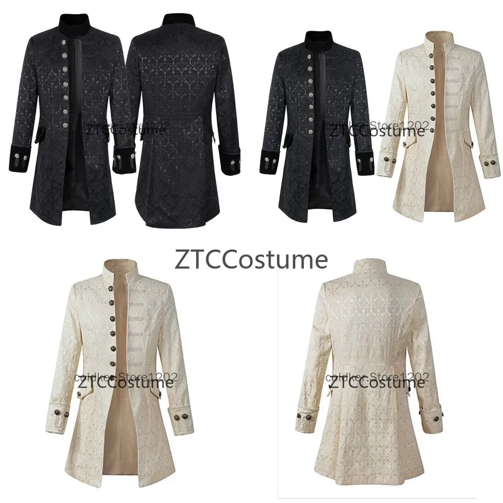 

Steampunk Victorian Prince Overcoat Medieval Renaissance Jacket Vintage Edwardian Cosplay Costume for Men Adult Kids