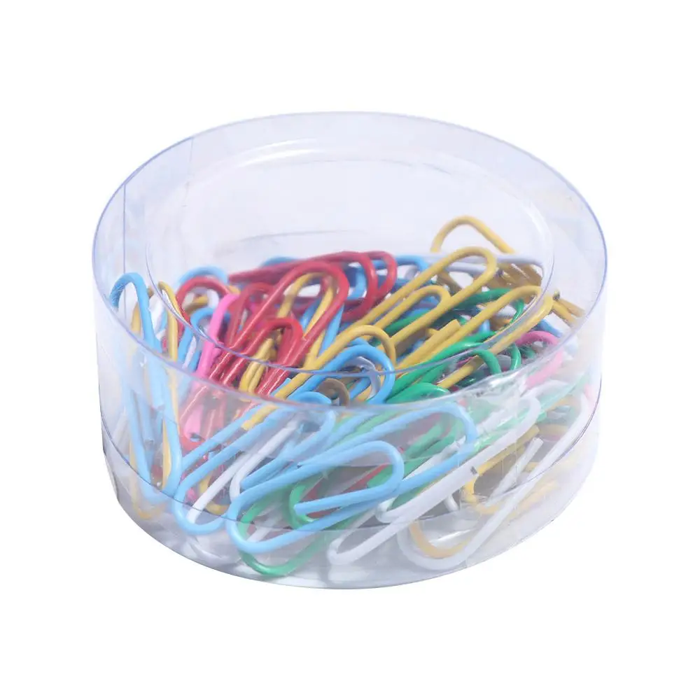 

50PCS Mini Creative Metal Paper Clips Alloy Binding Bookmark Clip Colored Binder Clamps Office