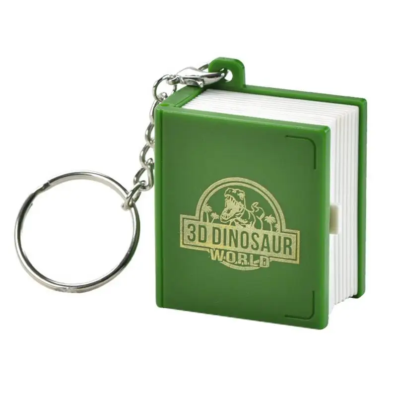 3D Dinosaur Book 3D Book Dinosaurs Keychain Toys Cute Mini Keychains Decorations For Purse Backpack Key