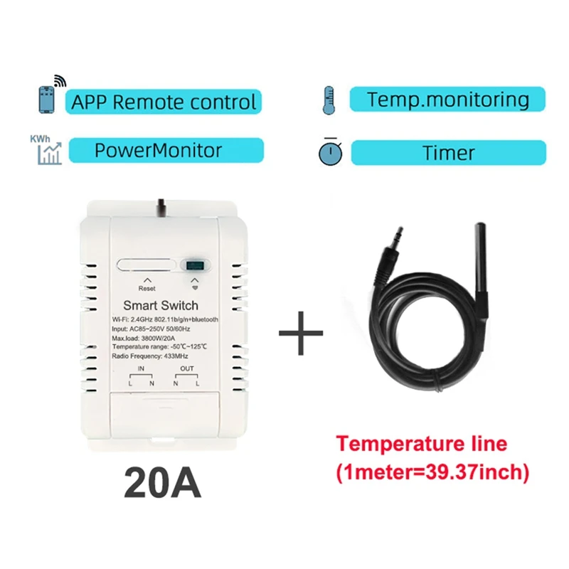 SONOFF Thermostat Graffiti WIFI Smart Temperature On/Off Switch Timing RF433 Remote Control Remote Voice Alexa Controller