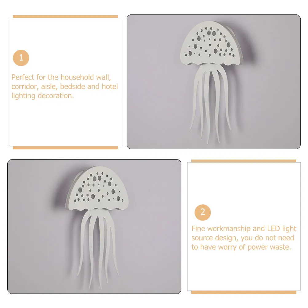 

Jellyfish Wall Light Modern LED Hanging Lamp Unique Acrylic Iron Design Indoor Bedroom Corridor Decorative Light