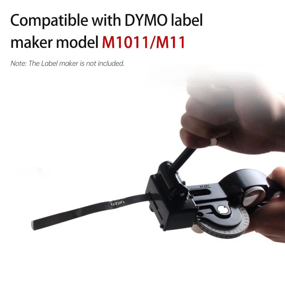 

Aluminum 3D Manual Embossing Tape Self-Adhesive Metal Label Maker Refill Compatible with DYMO Label Makers M1011/M11 - 1 Roll 12