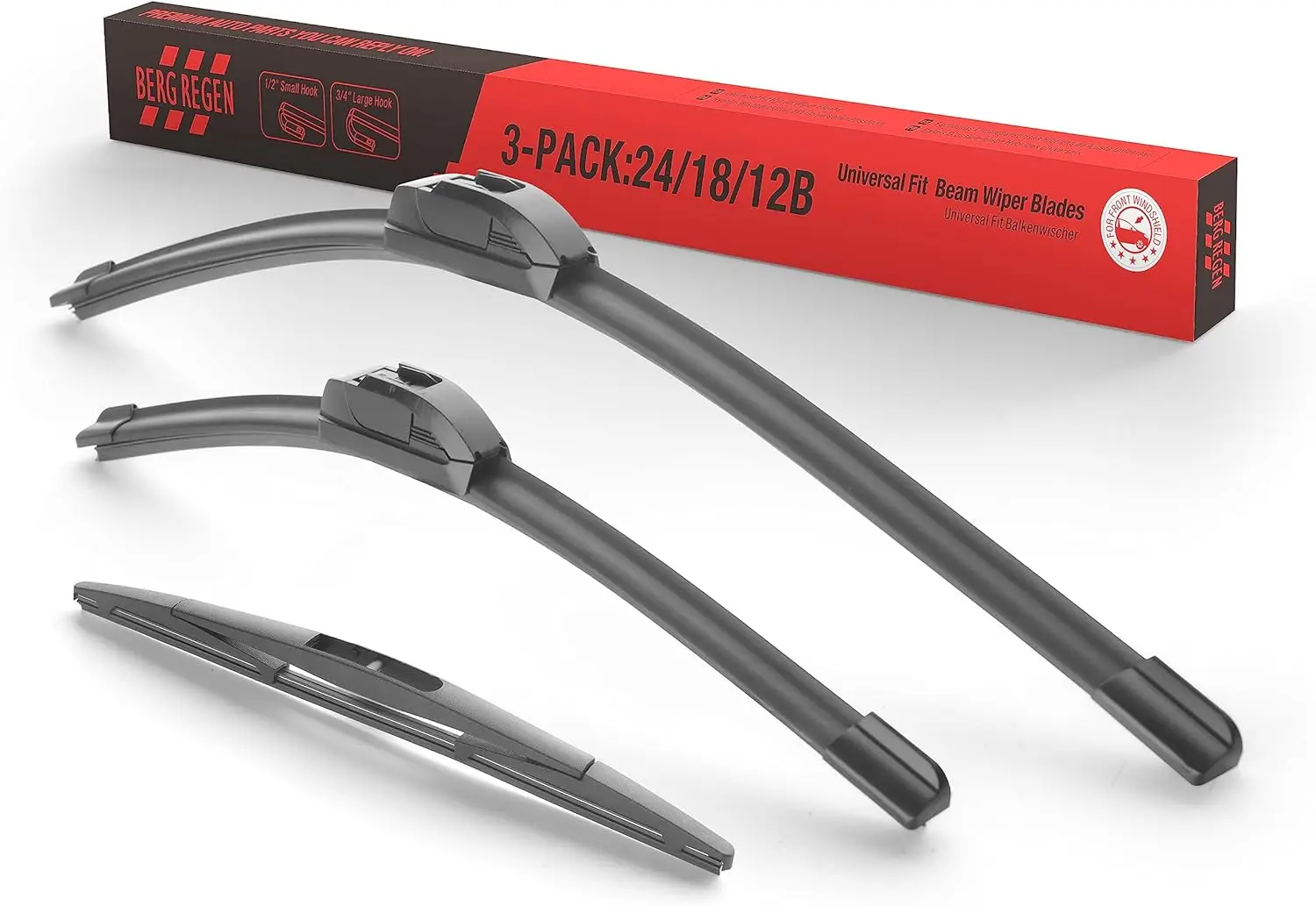 

24"+18" Windshield with 12" Rear Automotive Replacement Set for Nissan Pathfinder 2005-2012, Xterra 2005-2015 – Genuine OEM Qua