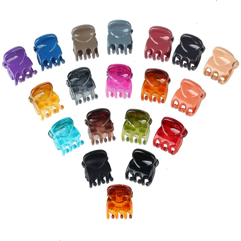 5-20Pcs Plastic Mini Hair Claw Cute Hair Clips Plastic Black Hairpin Clamp for Ladies Headwear Hair Styling Tools