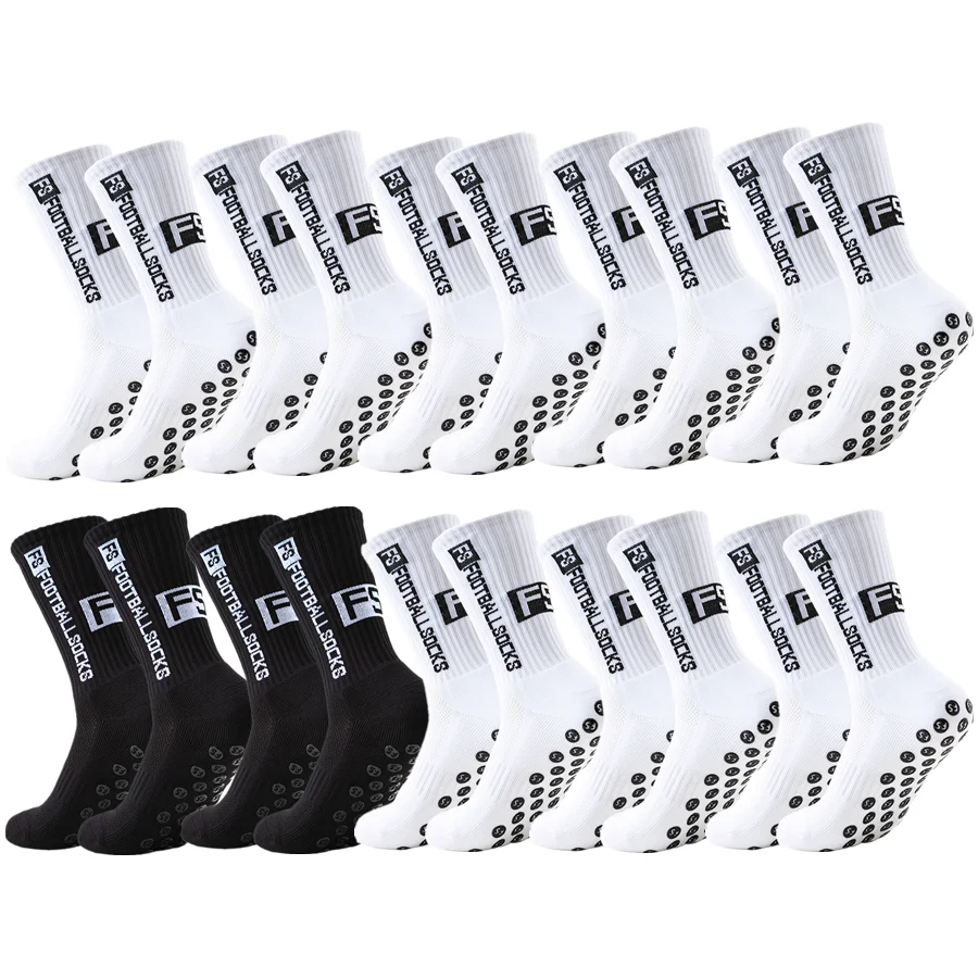 10 Paar Unisex-Anti-Rutsch-Socken für Rugby und Baseball, professionelle, atmungsaktive, stoßfeste Sportsocken mit Handtuchboden