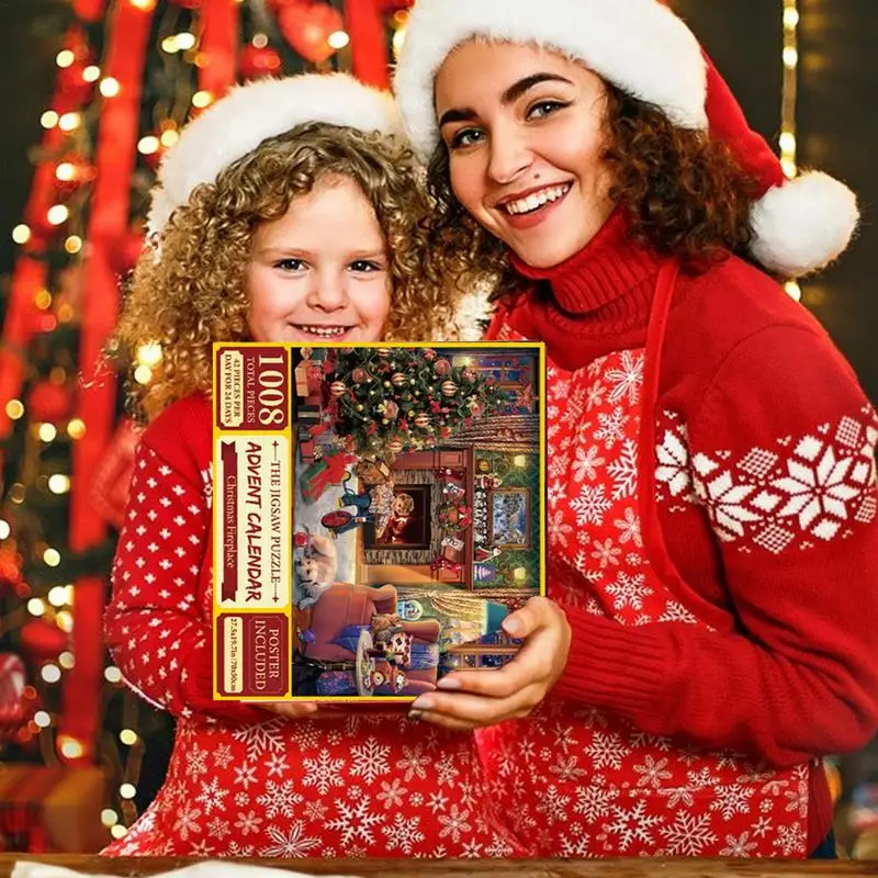 Advents kalender 2023 Weihnachten Puzzles 24 Tage Weihnachten Puzzles Advents kalender 1008 Stück 24 Tage Weihnachten