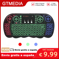 GTmedia I8 Wireless Keyboard, Spanish Version, Backlit, Air Mouse, 2.4GHz, Touchpad Handheld, For Android TV BOX G5 MI X88 H96