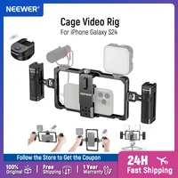 NEEWER-carcasa Universal para teléfono, plataforma de vídeo con obturador Bluetooth, empuñaduras laterales para iPhone 16 15 Pro Max 15 Pro Galaxy S24 Ultra