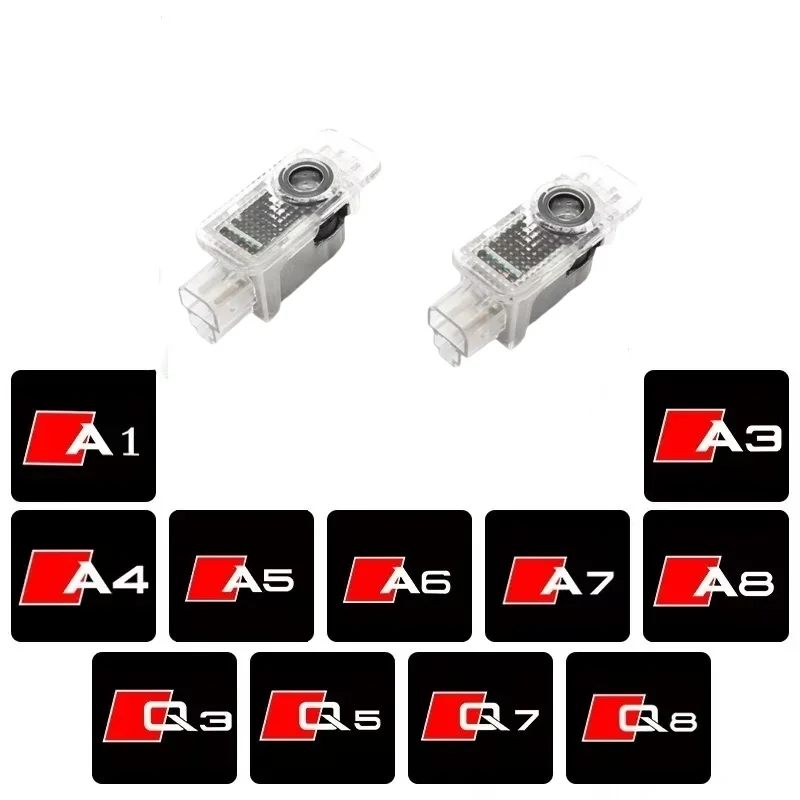 

Led Car Door Welcome Light Logo Projection Lamp for AUDI A5 A6 C5 C6 A3A4 B5 B6 B7 B8 B9 A7 A8 Q7 Q5 Q3 RS TT Sline Quattro