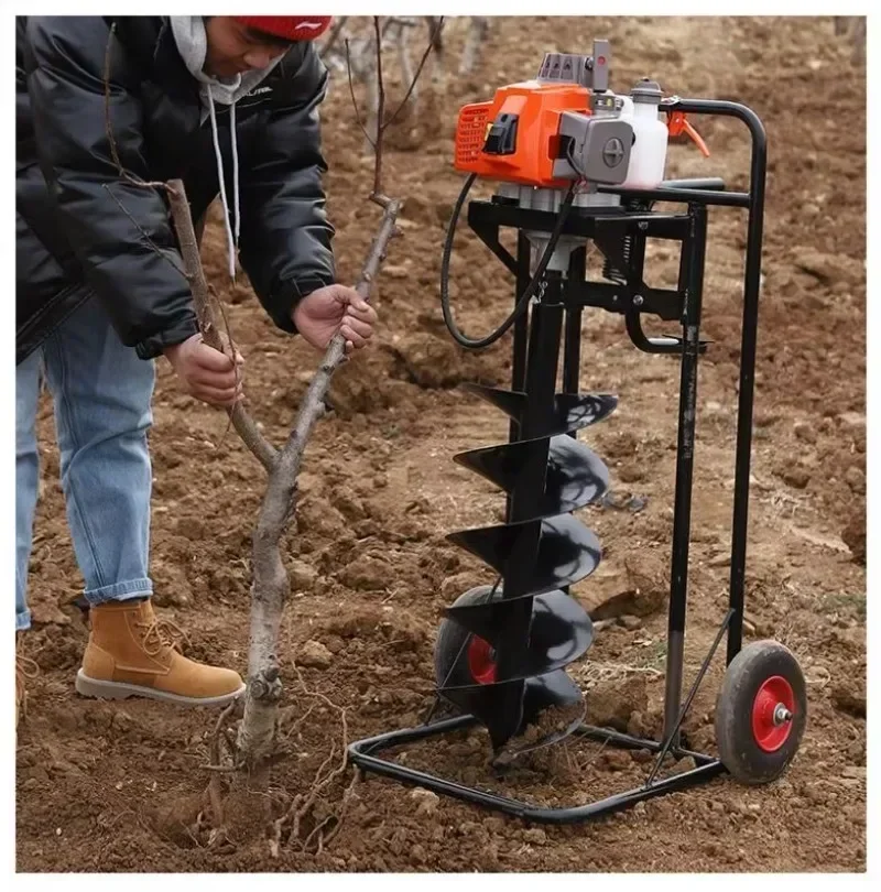 Hot Sales4 Stroke Heavy Duty Garden Tools Earth Auger Machine Post Hole Digger Tree Planting Soil Augers Power Earth Auger For H