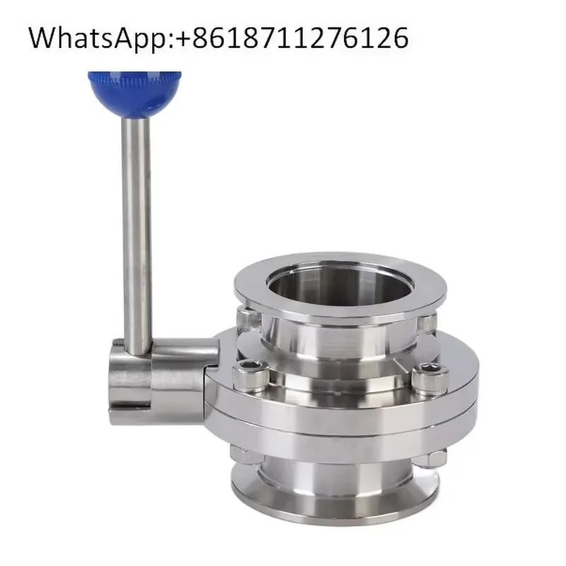 Manual Vacuum Butterfly Valve for Semiconductor KF25 KF40 KF50 Fittings 304 Stainless Steel KF Quick Load Butterfly Valve